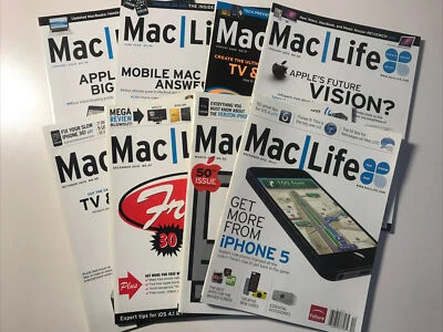 Mac Life Magazine Lot of 8 Jan June Aug 2009 Jan Oct Dec 2010 Mar 2011 Dec 2012  - Image 1 of 4