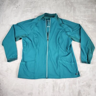 Chaqueta Médica Urbane Impulse Para Mujer XXL Verde Azulado Malla Elastizada Puño Agujeros para Pulgar Enfermera Foto 1 de 4