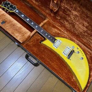 Electric Guitar Kawai Moon Sault MS-1000 Moonlight Yellow Vintage and Hard Case
