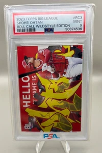 2023 Topps Big League Shohei Ohtani Roll Call Wild Style Edition PSA 9Angels - Picture 1 of 1