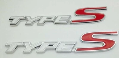 Insignia metálica Honda TIPO S ROJO/BLANCO maletero/panel carrocería Civic, Integra, Acura, NSX Foto 1 de 2