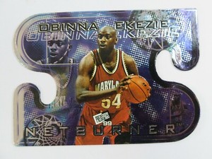 1999 PRESS PASS BASKETBALL NET BURNERS OBINNA EKEZIE #NB25 / 36 MARYLAND CARD
