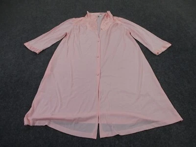 Vintage Vanity Fair Dress Women XL Pink Floral Nightgown Robe Slip Nightgown - Image 1 of 4