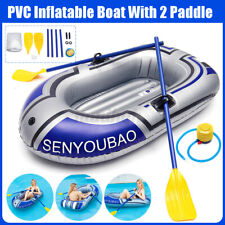 New Inflatable Kayak Fishing Rowing Boat Raft Canoe Kayak Dinghy+ AirPump Paddle