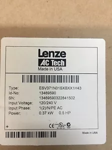 "NUEVO"" Unidad Lenze ACTech ESV371NOISXBXX1H43 - Imagen 1 de 1