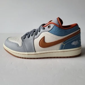 Nike Mujer Air Jordan 1 Bajo Denim Phantom FZ5045-091 Mujer Talla 10 - Imagen 1 de 5