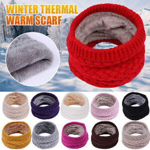 Kids Girls Winter Thermal Warm Cosy Fleece Lined Neck Warmer Snood Scarf Scarves