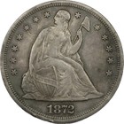 1872 $1 Seated Liberty Dollar - Xf