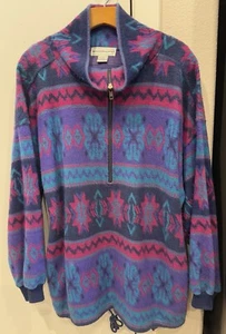 Vtg Aztec Native American Southwest 1/4 Zip Jacket Westbound Sport Size Large - Picture 1 of 3