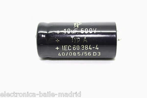 F&T CAPACITOR 10uF 500V FOR AMPLIFIER - OLD RADIO - TUBE AMP - CONDENSADOR AUDIO - Picture 1 of 1