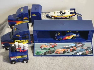 Sunoco Race Car Dragster Transporter Truck & Sunoco Nascar Hauler - Picture 1 of 5