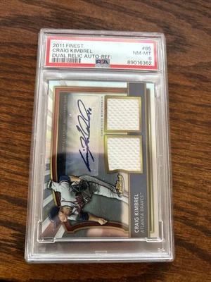 2011 Topps Finest Craig Kimbrel #85 Refractor Rookie Autograph Dual Relics /499 - Image 1 of 2