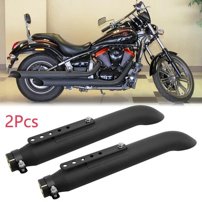 Silenciador de tubo de escape de motocicleta de 20" 2 piezas para Kawasaki Vulcan VN 700 800 900 1600 Foto 1 de 4
