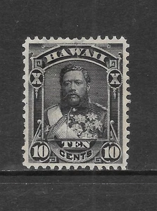 HAWAII SCOTT 40 MNG VF - 1882 10c BLACK ISSUE - KING DAVID KALAKAUA - Picture 1 of 2