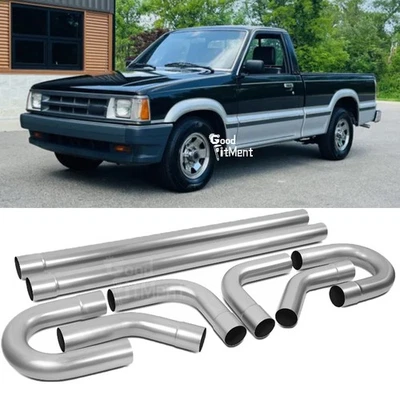 8Pcs 2.5" Straight Bend DIY Custom Mandrel Exhaust Pipe Kit For Mazda B2200 2300 - Image 1 of 4