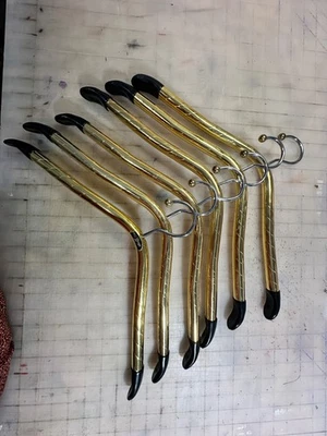 LEE ROWAN PERCHAS TUBULARES CHAPADAS EN ORO 24K, VINTAGE, MCM, JUEGO DE 6, S#2 Foto 1 de 4