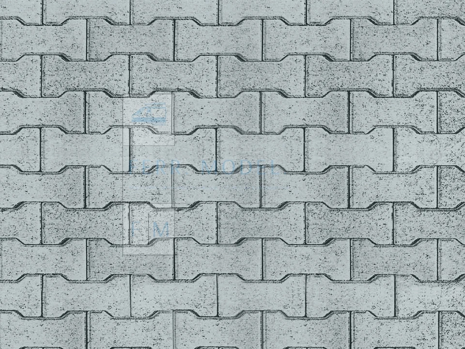 VOLLMER 46054 - Pavimento in mattonelle di cemento, cartoncino 3d 25X12,5 cm Sca