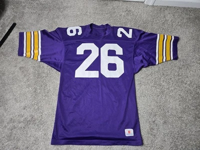 Vintage Champion Football Jersey 80s-90s Purple/White/Gold Size Medium #26 - Image 1 of 4