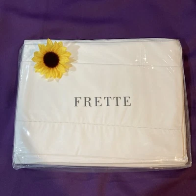 Juego de sábanas Frette Ivory Lux Percalle 100 % algodón Queen NUEVO Foto 1 de 4