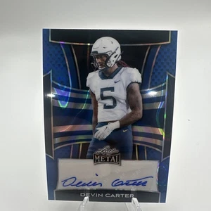 2025 Leaf Metal Devin Carter 5/12 Base Auto Crystal Blue West Virginia - Picture 1 of 3