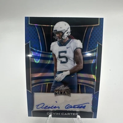 2025 Leaf Metal Devin Carter 5/12 Base Auto Crystal Blue West Virginia - Image 1 of 3