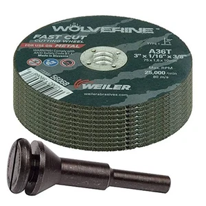 56089 Kit Ruota e Mandrino per Smerigliatrice di Taglio tra cui 56490 Mandrino e 3... - Foto 1 di 5