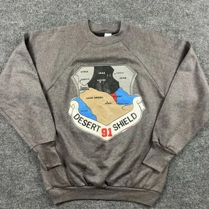 Maglione girocollo militare vintage 1991 operazione Spalding scudo deserto XL - Foto 1 di 6
