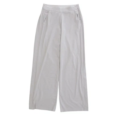 Pantalones de chándal Athleta Gramercy gris pierna ancha dobladillo a presión talla 4 poliéster spandex Foto 1 de 4