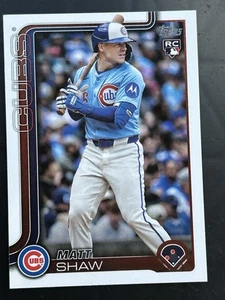 2025 Topps Baseball Complete Factory Set Image Variation Matt Shaw RC #699 - Bild 1 von 3