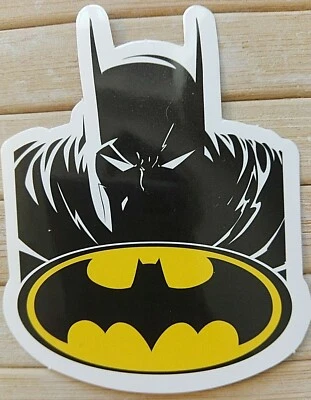 x2 Batman & logo DC Vinyl PVC Sticker Laptop Skateboard Car Decal Phone Wall - Image 1 of 2