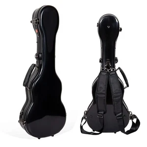 Crossrock Fiberglass Case with TSA Lock for 30'' Baritone Ukulele-Black - Picture 1 of 8