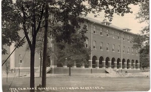 Columbus RPPC Barracks 12th Company Army AZO 1910 OH - Bild 1 von 2