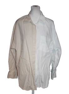 Camicia Anthropologie Maeve donna taglia media abbottonata bicolore bianca e marrone - Foto 1 di 2