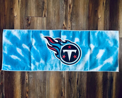 NFL Tennessee Titans 32 X 12 Tailgate Rally Cooling Fan Sport Towel NEW Cover
