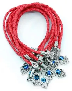 Lotto Hamsa Corda Mano Rosso Malocchio Fortunato Bracciali Spirituali Protezione Successo - Foto 1 di 9