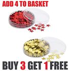 Christmas Table Confetti Red or Gold Foil Stars Sparkly Star Wedding Decoration