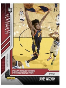 JAMES WISEMAN 2020-21 NBA INSTANT #57 GOLDEN STATE WARRIORS ROOKIE  #57 - Picture 1 of 2