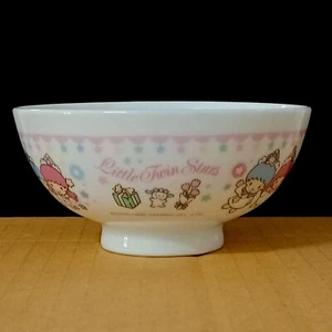Vintage Little Twin Stars Sanrio japanische Keramik Reisschale 1996 Kiki Lala Japan - Bild 1 von 9