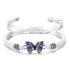 Hand Woven Butterfly Pendant Bracelet Couples Love Gift Women Jewelry Adjustable