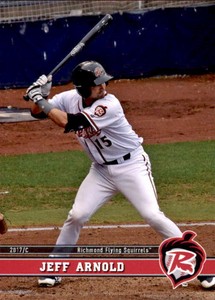 2017 Richmond Flying Squirrels Grandstand 2 Jeff Arnold Louisville Kentucky Card