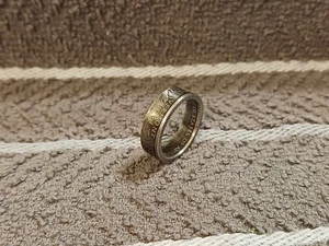 Vermont Handcrafted 90% Silver Washington Quarters coin ring, 2001, size 8 1/2 - Picture 1 of 5