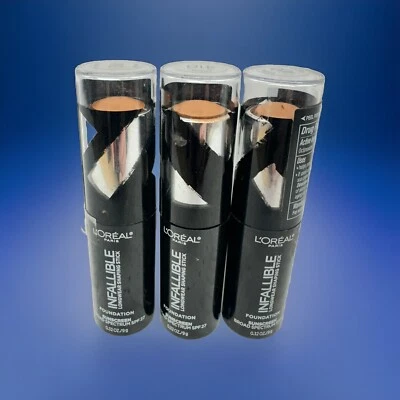 Loreal Infallible Shaping Stick Foundation 410 Cocoa New Sealed ~ 3 PCs - Image 1 of 2