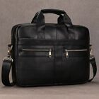 Bag Men Briefcase Business Laptop Genuine Leather Computer Male Tote Black Brown