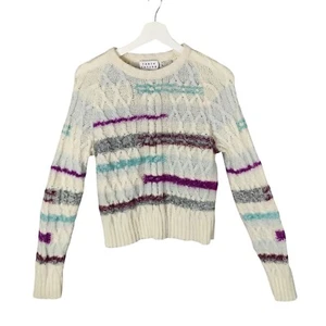 Tanya Taylor Revolve Lora Mohair Striped Cable Knit Sweater Women XS As Seen On - Picture 1 of 7
