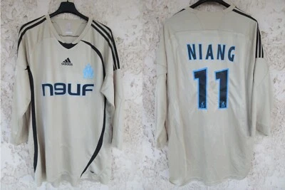 Maillot OLYMPIQUE DE MARSEILLE OM 2009 ADIDAS vintage NIANG n°11 trikot shirt XL - Photo 1/4