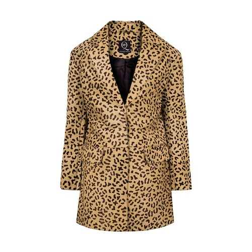 ALEXANDER MCQUEEN CAPPOTTO CAPELLI AL POLPACCIO LEOPARDATO NUOVO CON ETICHETTE $1600 MCQ DI ALEXANDER MCCHEEN TAGLIA IT 36 US XS