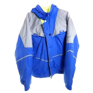 Vintage Obermeyer Ski Wear Mens Medium Jacket Colorblock Blue Gray, repaired - Bild 1 von 7