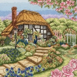 Anchor Cross Stitch Kit - Rose Cottage PCE944 - Picture 1 of 1