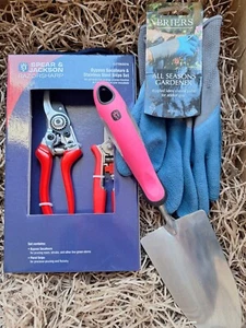 Gardening Gift Set Secateurs Snips PINK Trowel Gloves Spear Jackson Mothers Day - Picture 1 of 2