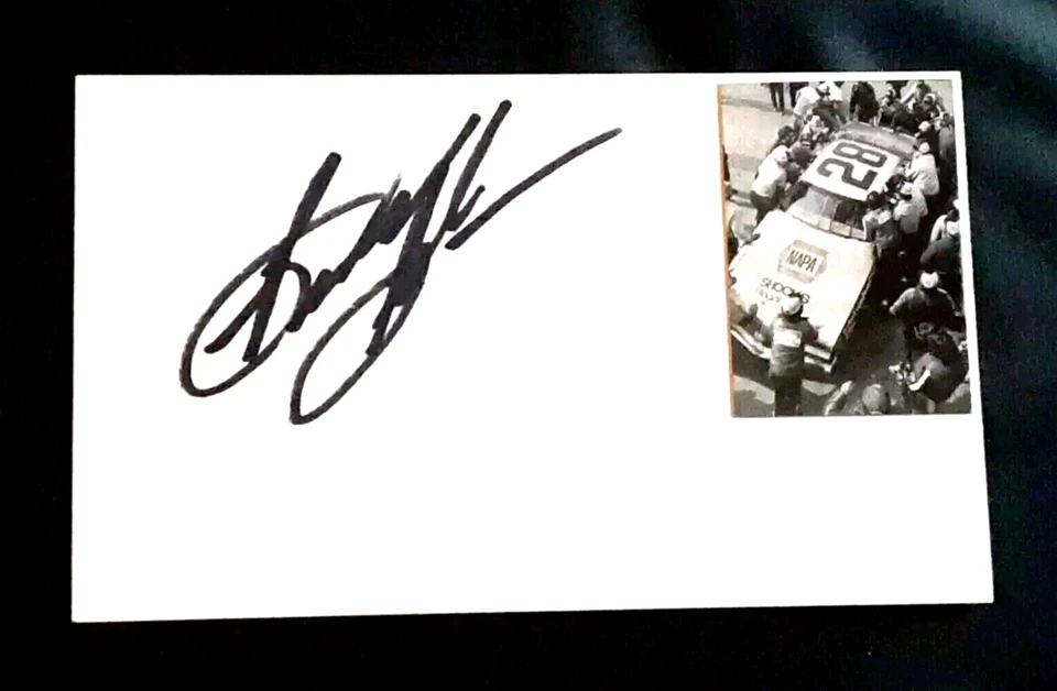 BUDDY BAKER NASCAR HOF LEGEND SIGNED AUTOGRAPHED INDEX CARD 3X5 RARE - Image 1 of 1